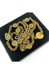 CC Coco Mark Logo Medal Necklace Belt coin Gold Plated