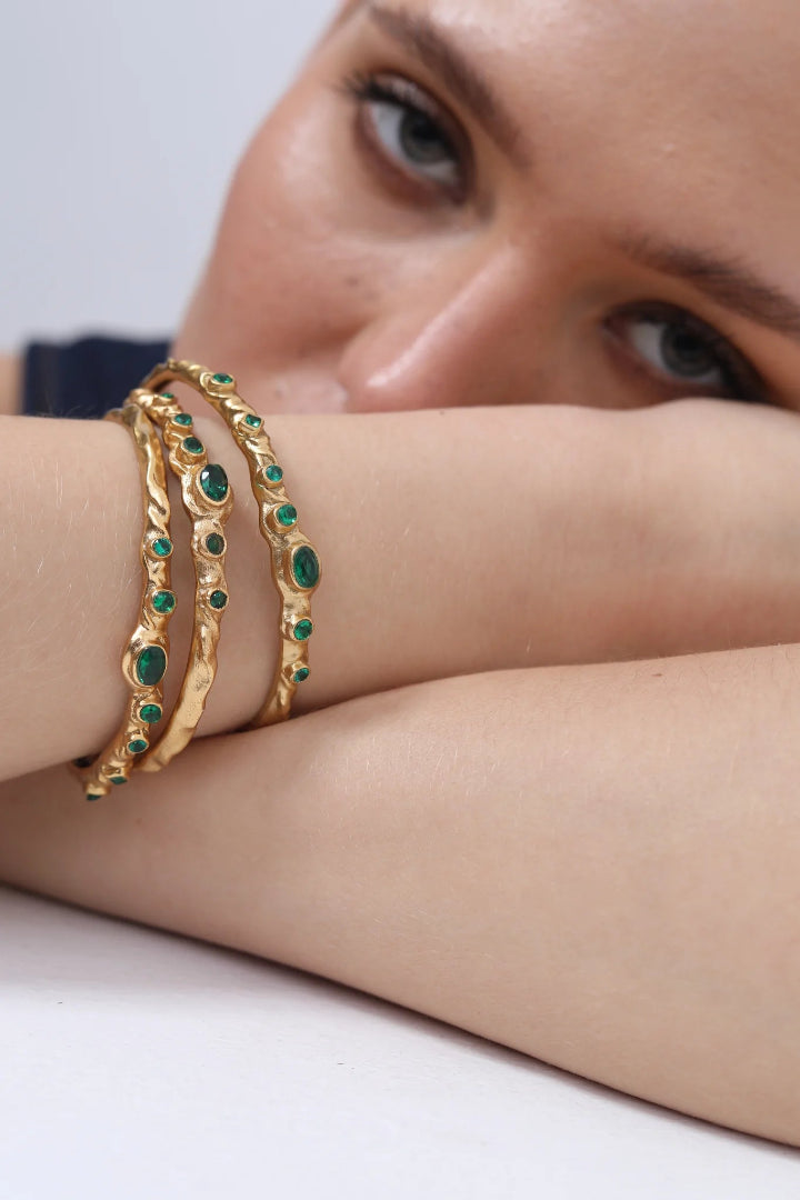 Chelsea Bangle - Emerald