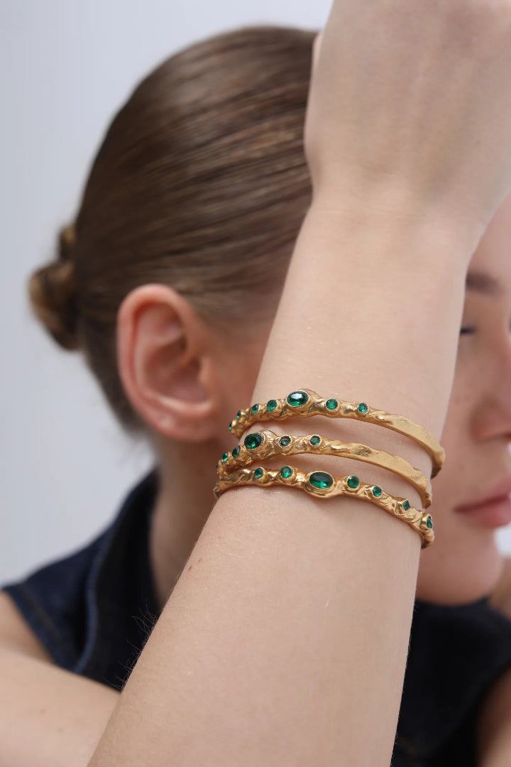 Chelsea Bangle - Emerald