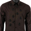 Dolce & Gabbana Gold Shirt with Bee Embroidery