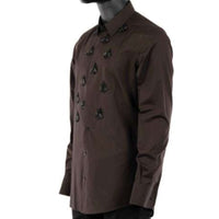 Dolce & Gabbana Gold Shirt with Bee Embroidery