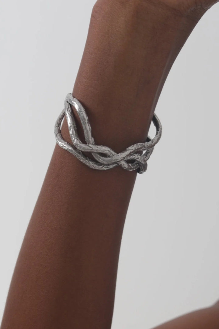 Entwined Bangle Silver