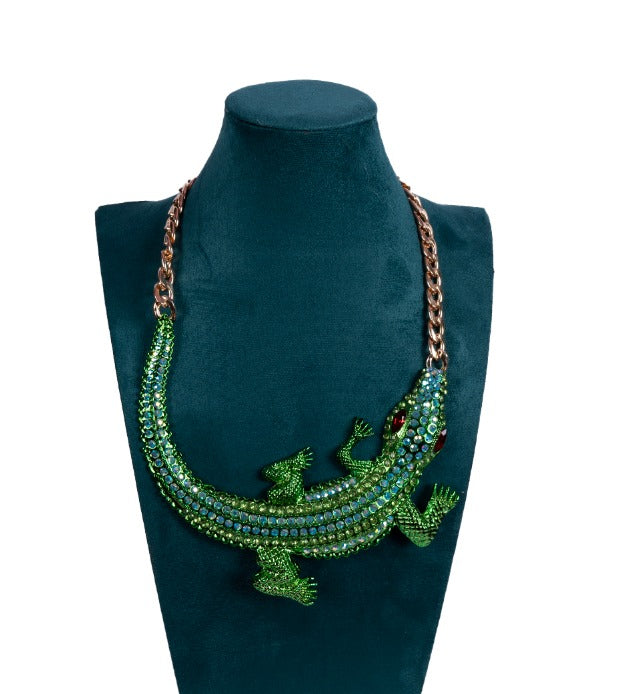 Exaggerated Crocodile Necklace