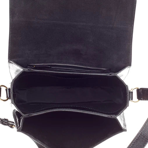 Yves Saint Laurent Black Leather Large Chyc Flap Shoulder Bag