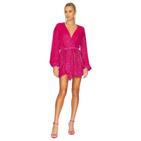 Gabrielle Sequin Robe Hot Pink