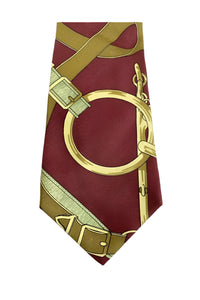 Hermes Red Silk Tie