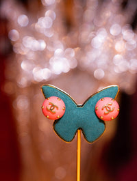 Vintage Studded Clip On Earrings