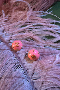 Vintage Studded Clip On Earrings