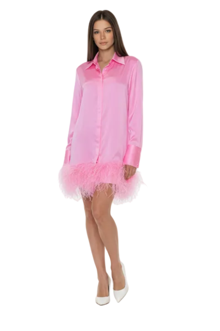 Amanda Shirt Dress Pink