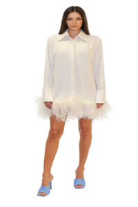 Amanda Shirt Dress White