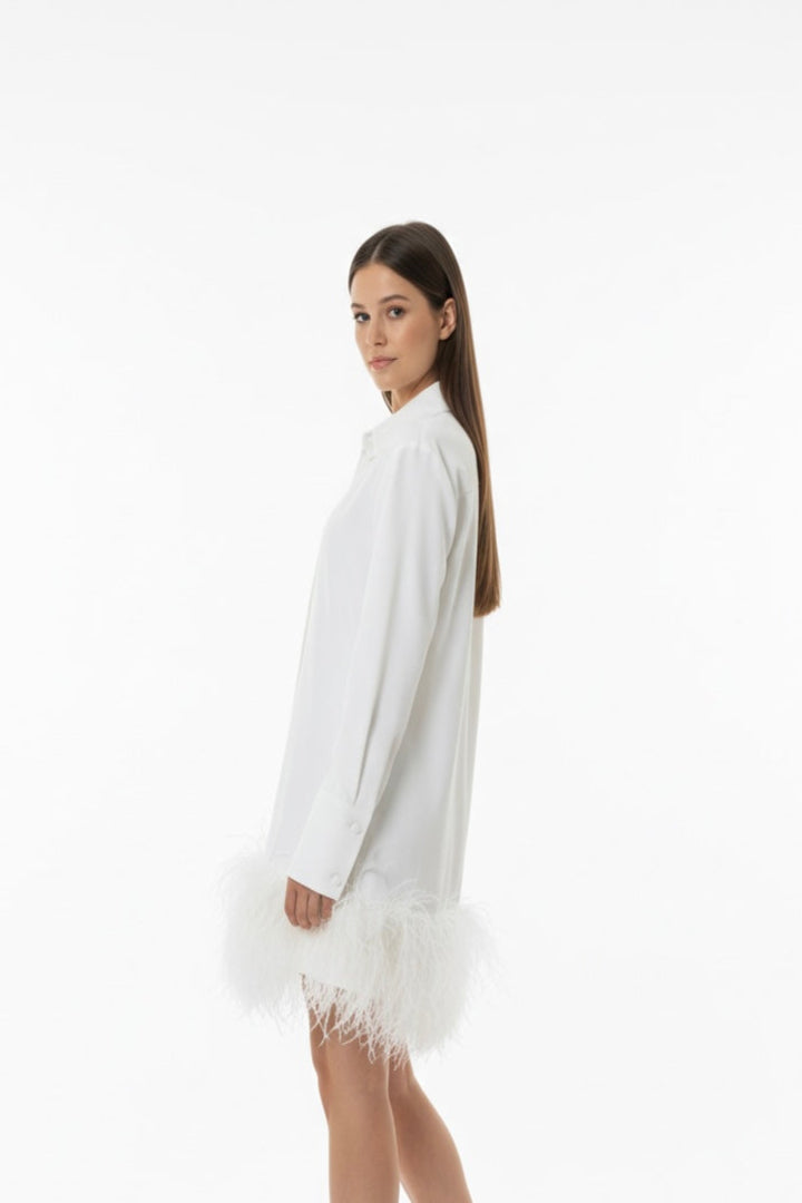 Amanda Shirt Dress White