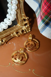 Vintage Gold Plated CC Logo Earrings