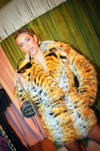 Animal Print Faux Far Jacket