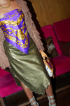Mugler Vintage Leather Snake Print Skirt