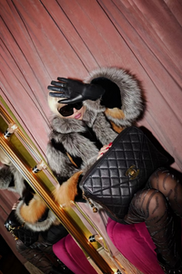 Vintage Silver Fox Cropped Jacket