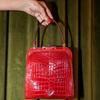 Prada Red Vintage Croco Bag