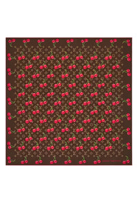 (New) Louis Vuitton Cherry Silk Scarf