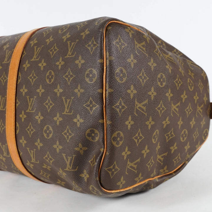 Vintage Monogram Canvas and Leather Keepall 50 Bag