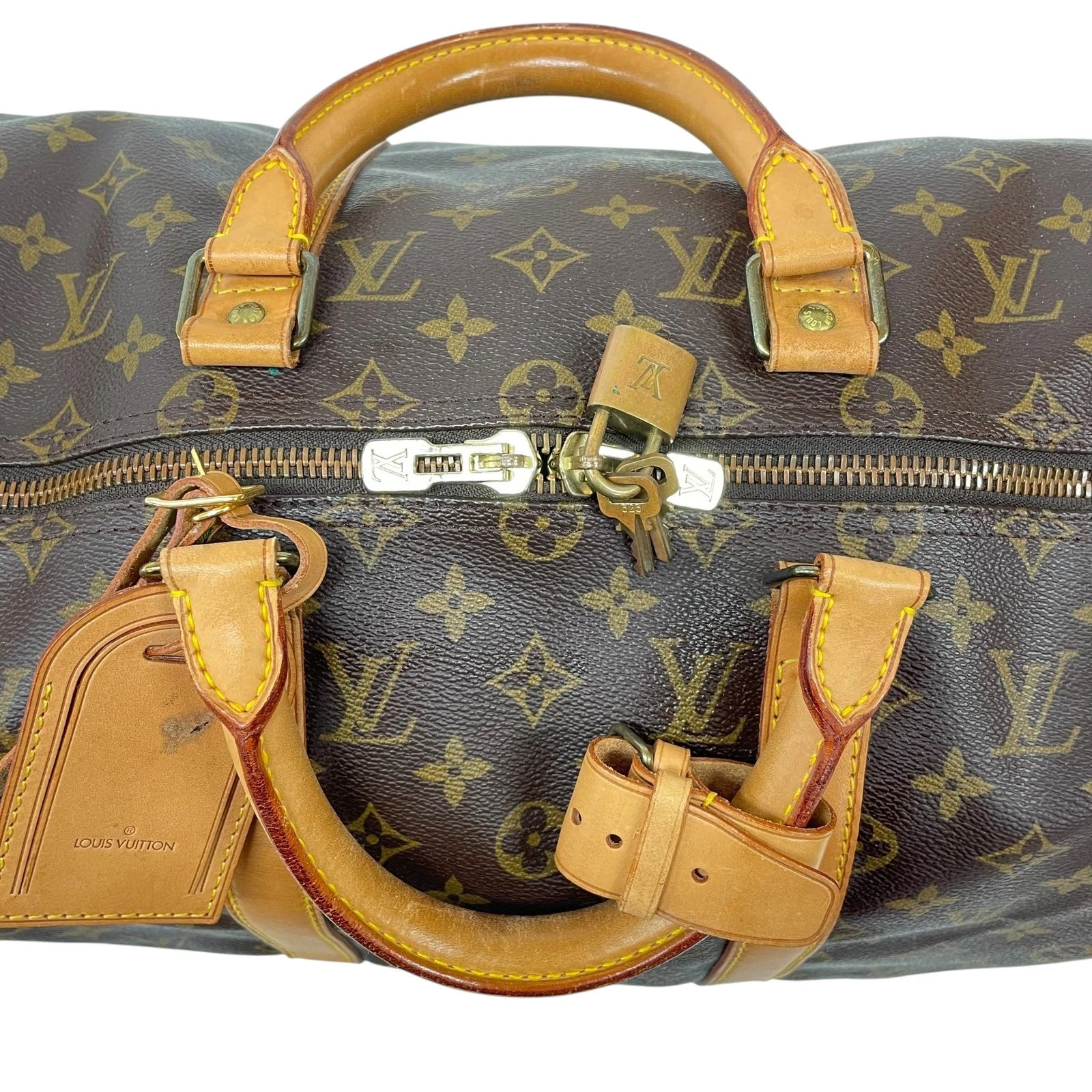 Monogram Canvas and Leather Keepall 50 Bag