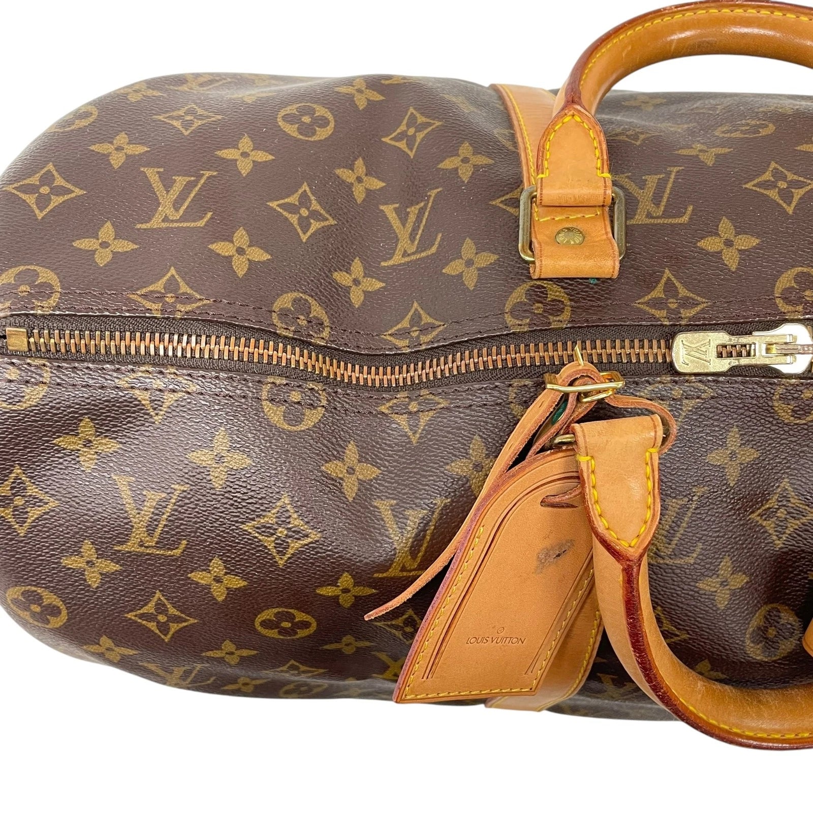 Monogram Canvas and Leather Keepall 50 Bag