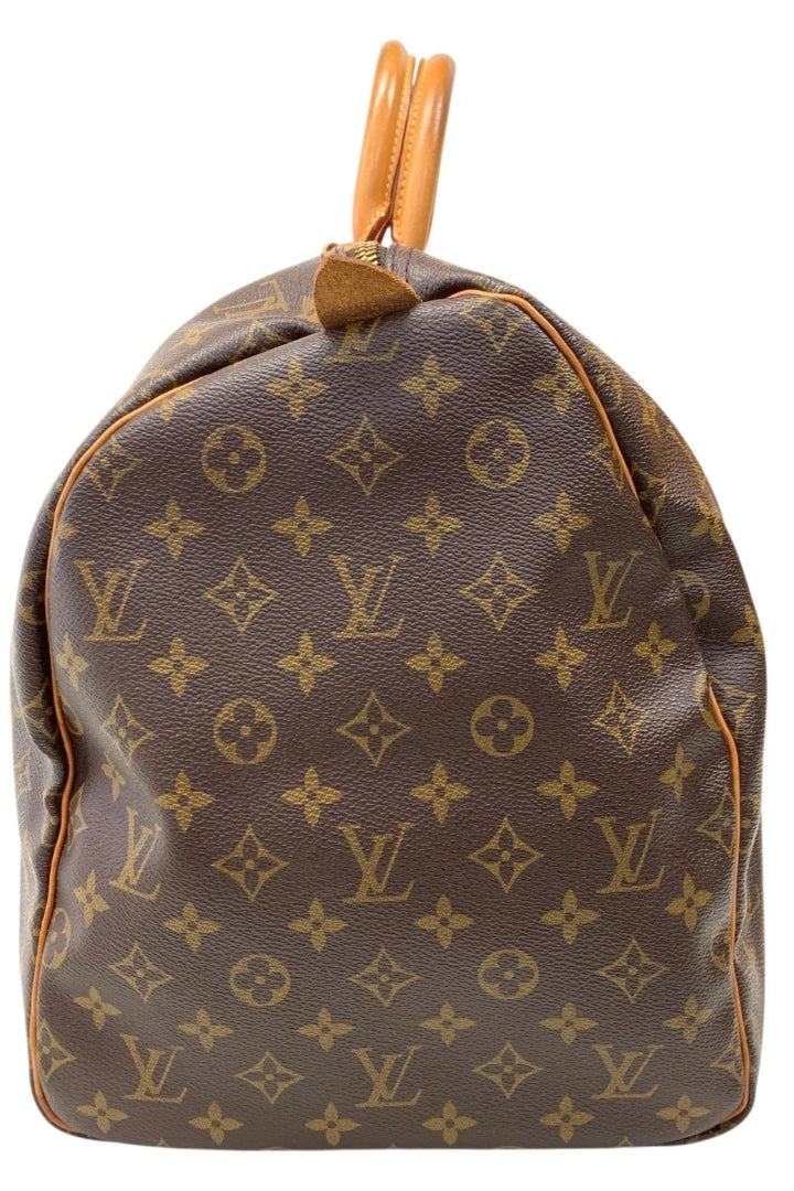 Vintage Monogram Keepall 55 Boston Bag Canvas Brown