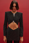 Mima Cut Out Velvet Dress