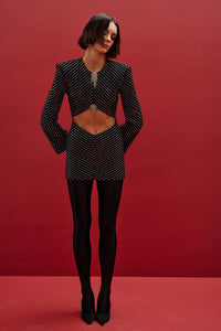 Mima Cut Out Velvet Dress