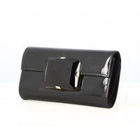 Vintage Clutch Bag In Black Patent Leather