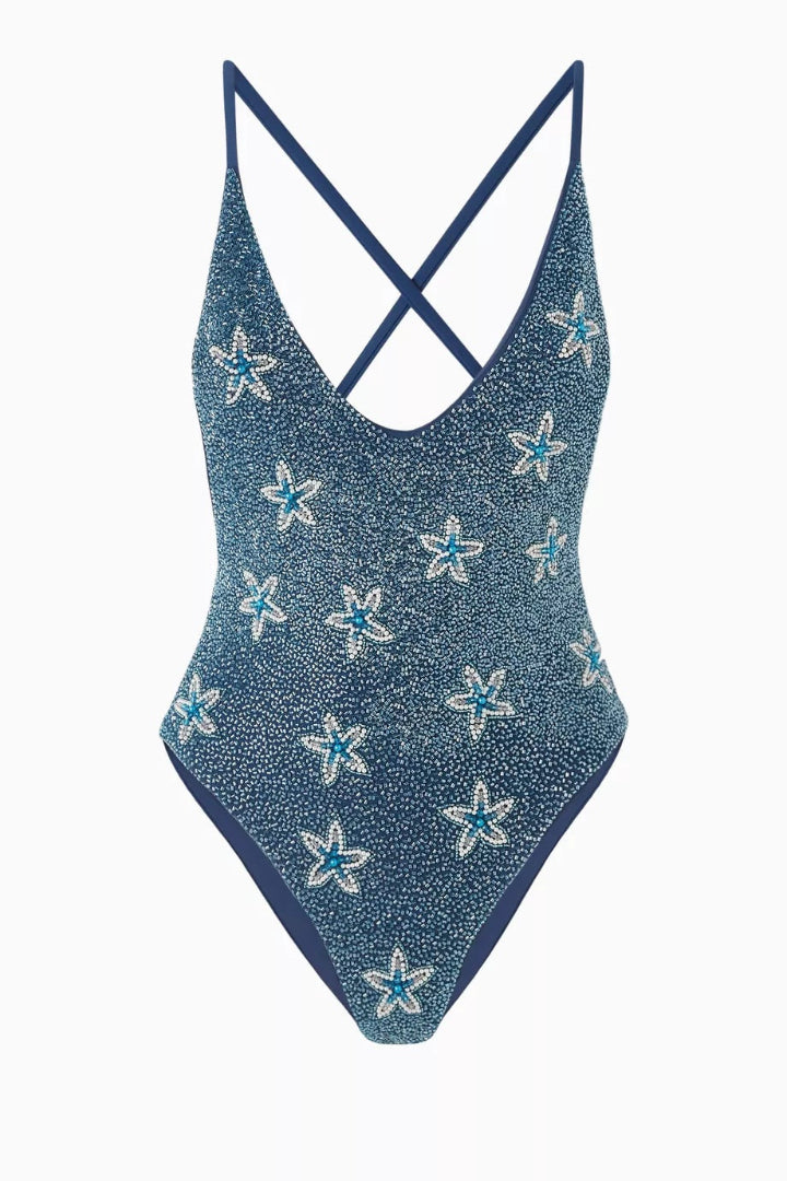 Starfish Embellished One-piece