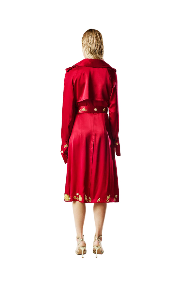 The Red Oracle Trenchcoat