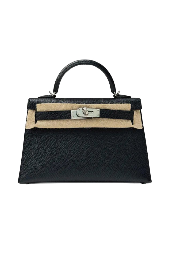 (NEW) Mini Kelly Noir Epsom PHW