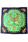 Les Cavaliers D'Or" Silk Scarf