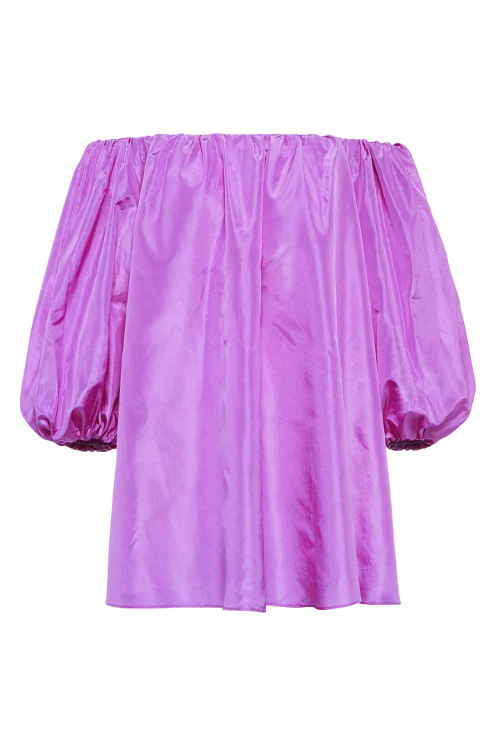 Valentino Silk taffeta off-shoulder top