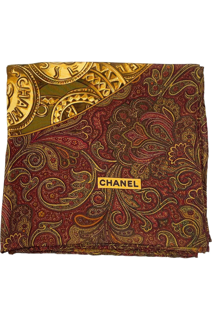 Coco Mark Large Logo Silk Scarf