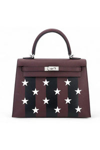 Hermès Kelly 28 So Black Stars and Stripes Epson Ruthenium Hardware