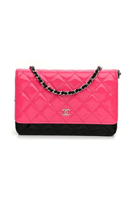 Chanel CC Quilted Patent Wallet On Chain