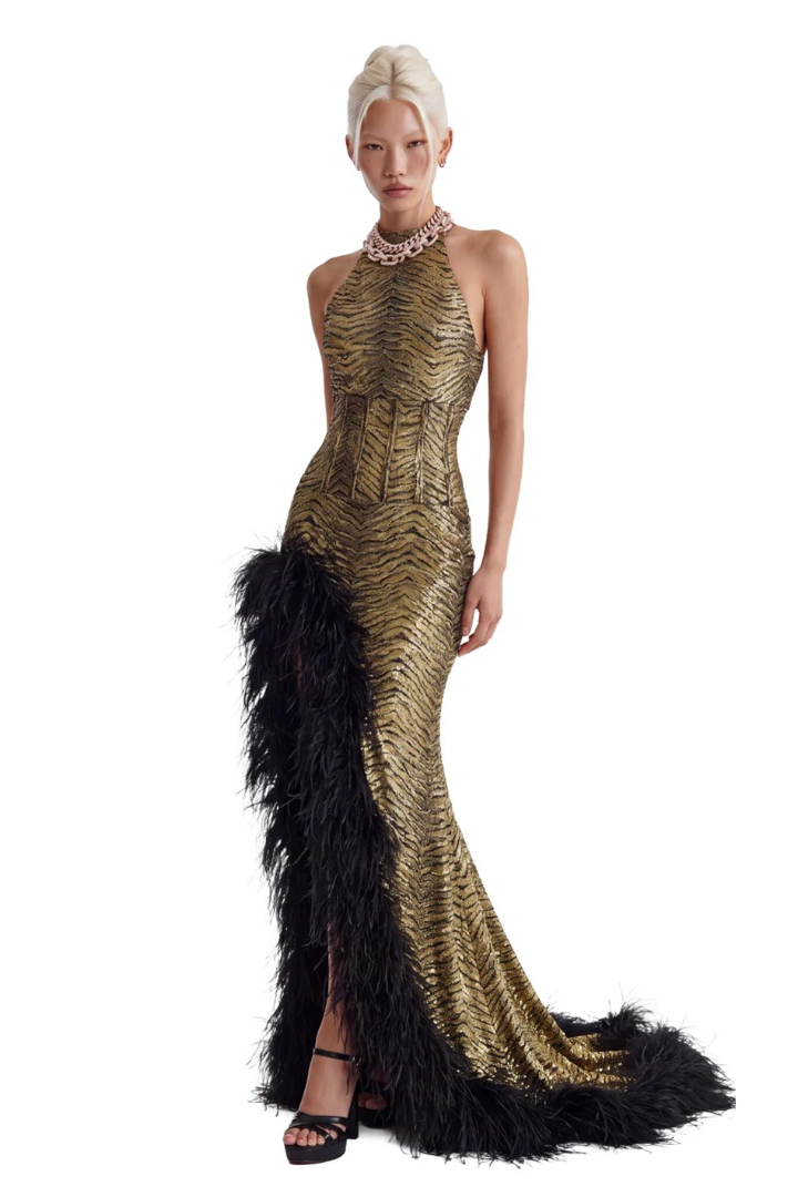 Lakshmi Feather Gown