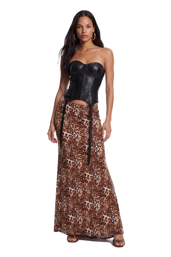 Parvati Leopard Maxi Skirt