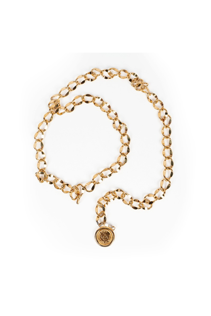 Vintage Rue Cambon Coin Chain Belt