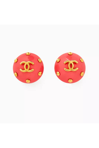 Vintage Studded Clip On Earrings