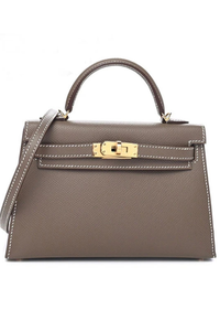 (New) Mini Kelly Etoupe Epsom Gold Hardware
