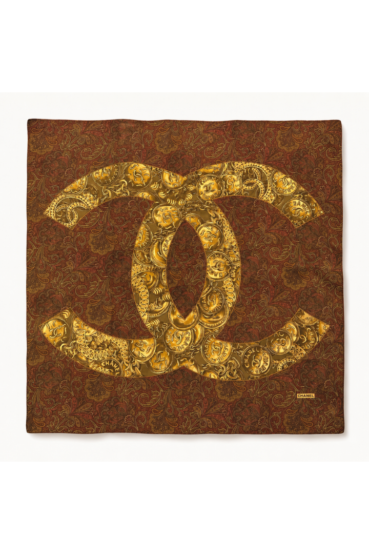 Coco Mark Large Logo Silk Scarf