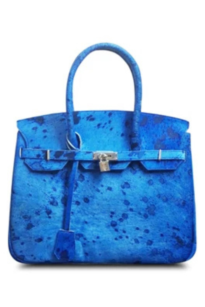 The Cowhide Leather Bag 40 ‘Royal Blue’