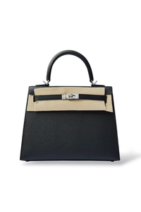 Kelly 25 Epsom Black Palladium Hardware
