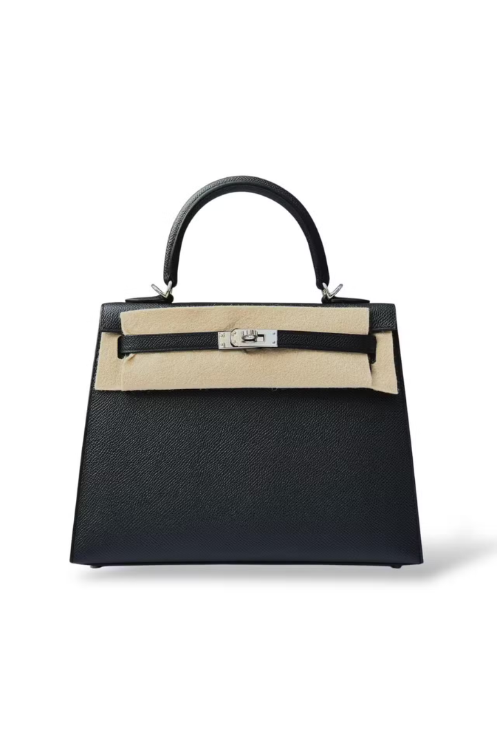 Kelly 25 Epsom Black Palladium Hardware