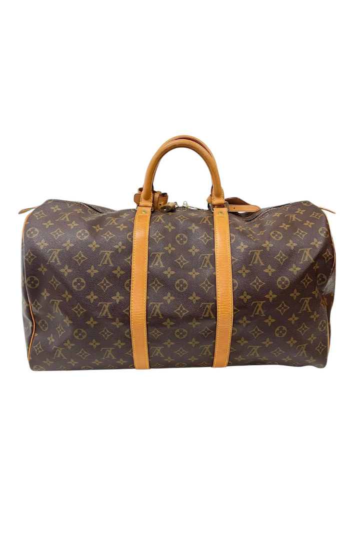 Monogram Canvas and Leather Keepall 50 Bag