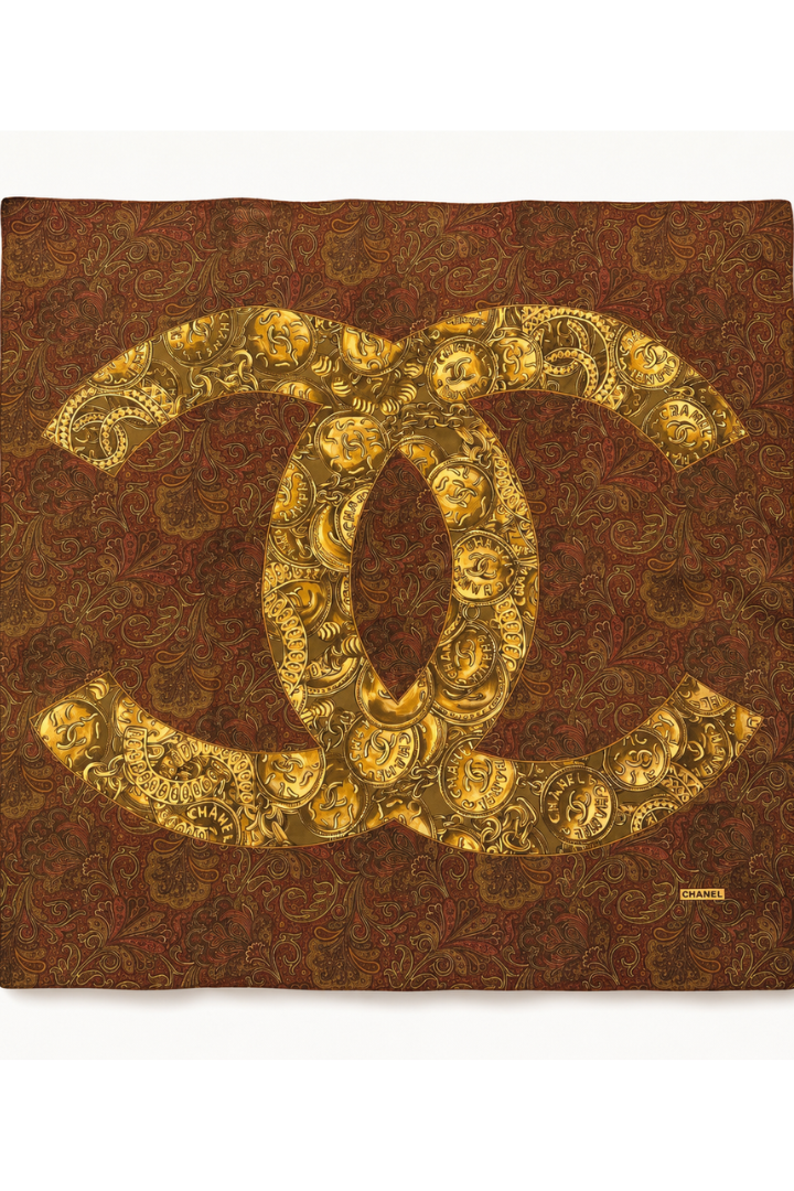 Coco Mark Large Logo Silk Scarf
