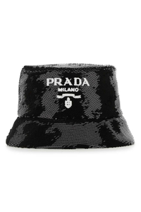 Sequins Logo Bucket Hat
