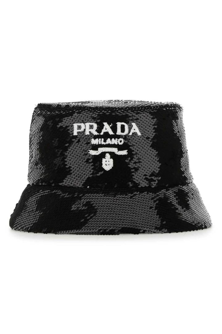 Sequins Logo Bucket Hat