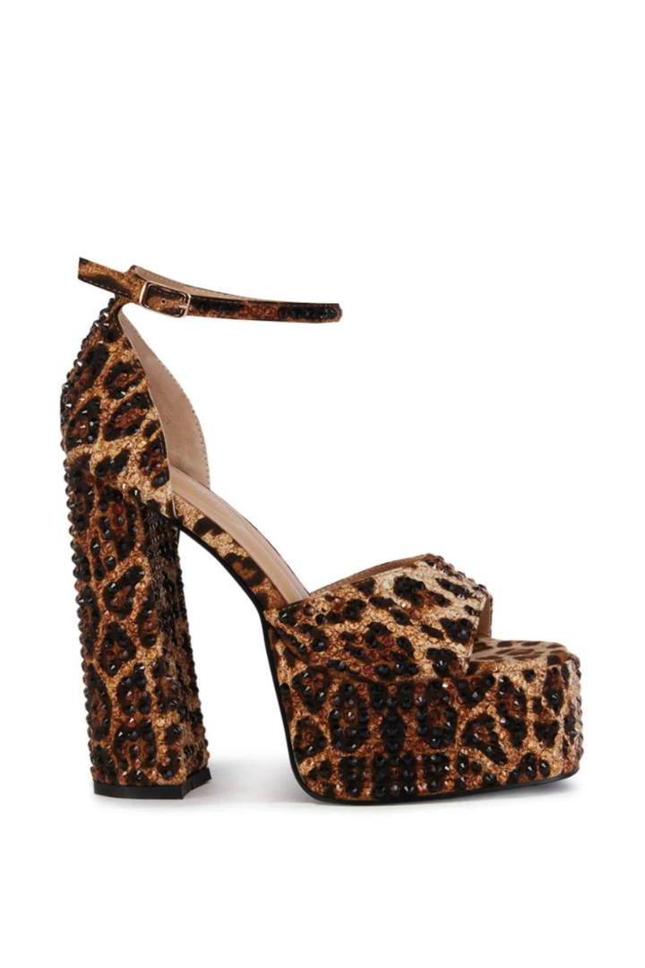 Wilmore Chunky Platform heels in Leopard